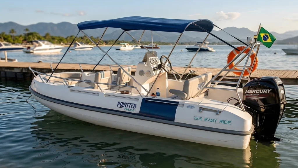 Visualização realista da Pointter 155 Easy Ride navegando